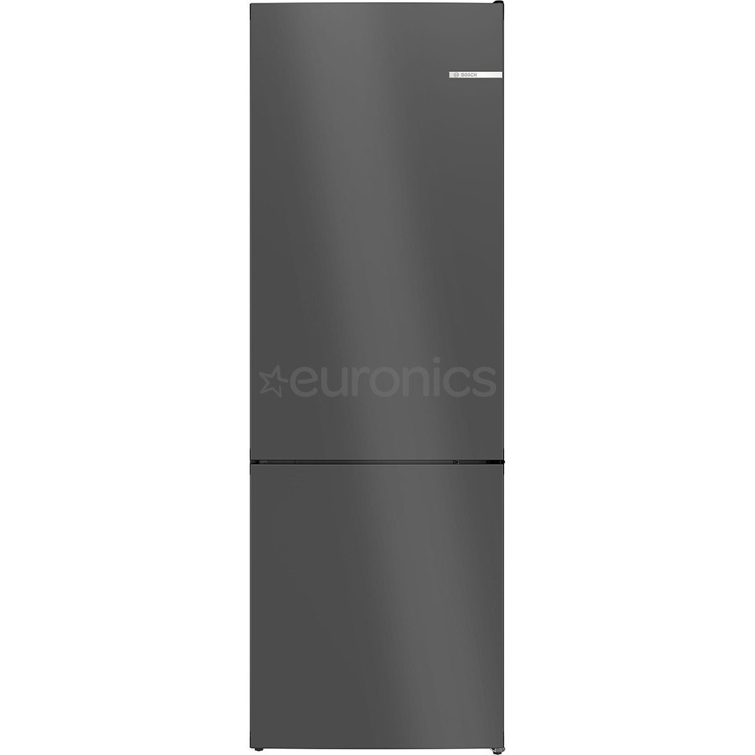 Bosch, Series 4, NoFrost, 440 L, height 203 cm, dark grey - Refrigerator