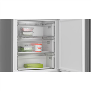 Bosch, Series 4, NoFrost, 440 L, height 203 cm, dark grey - Refrigerator