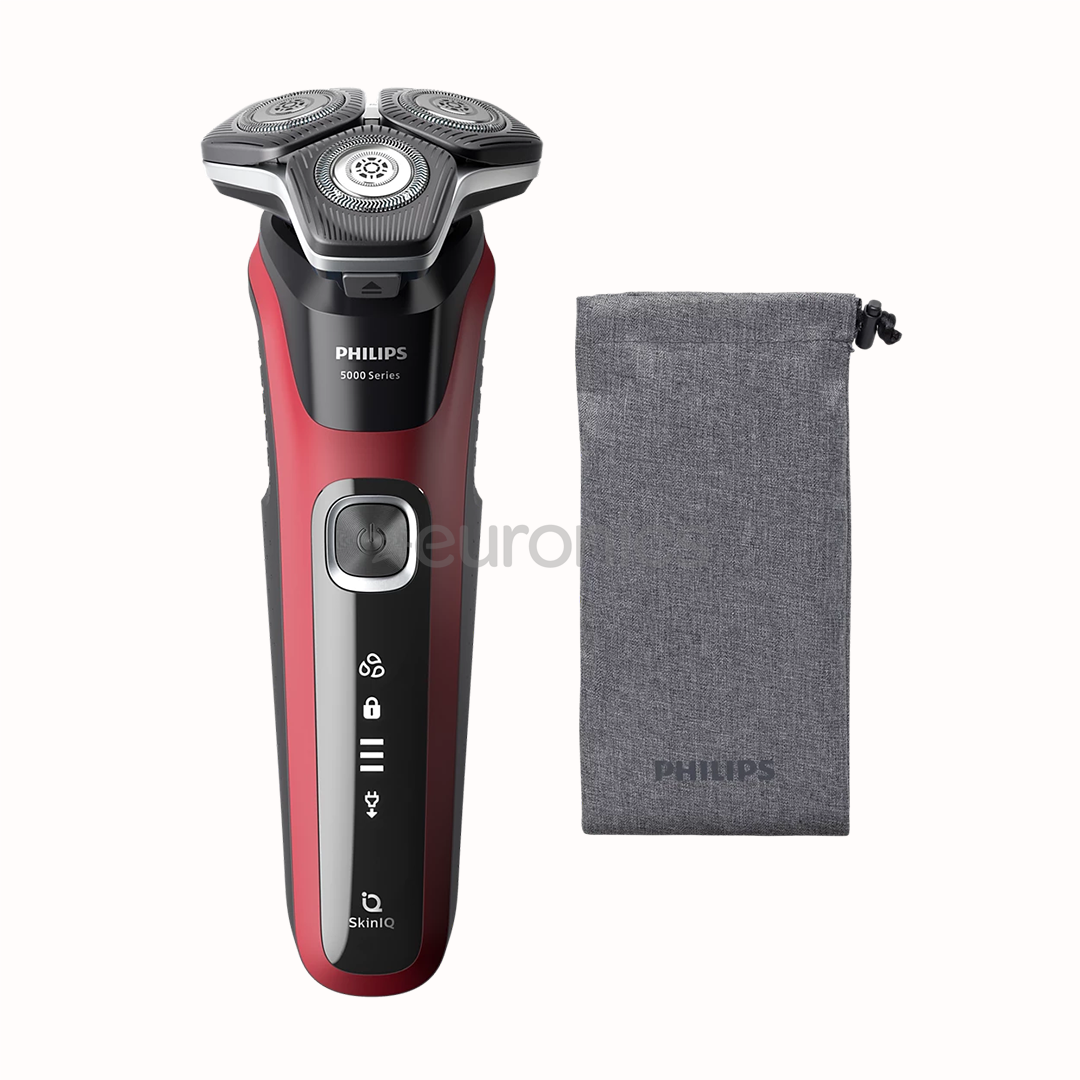 Philips Shaver Series 5000 Wet & Dry, red/black - Shaver