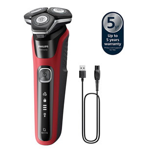 Philips Shaver Series 5000 Wet & Dry, sarkana/melna - Skuveklis