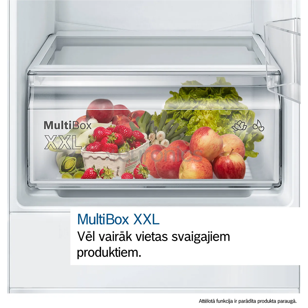 Bosch Series 2, 267 L, height 178 cm - Built-in refrigerator