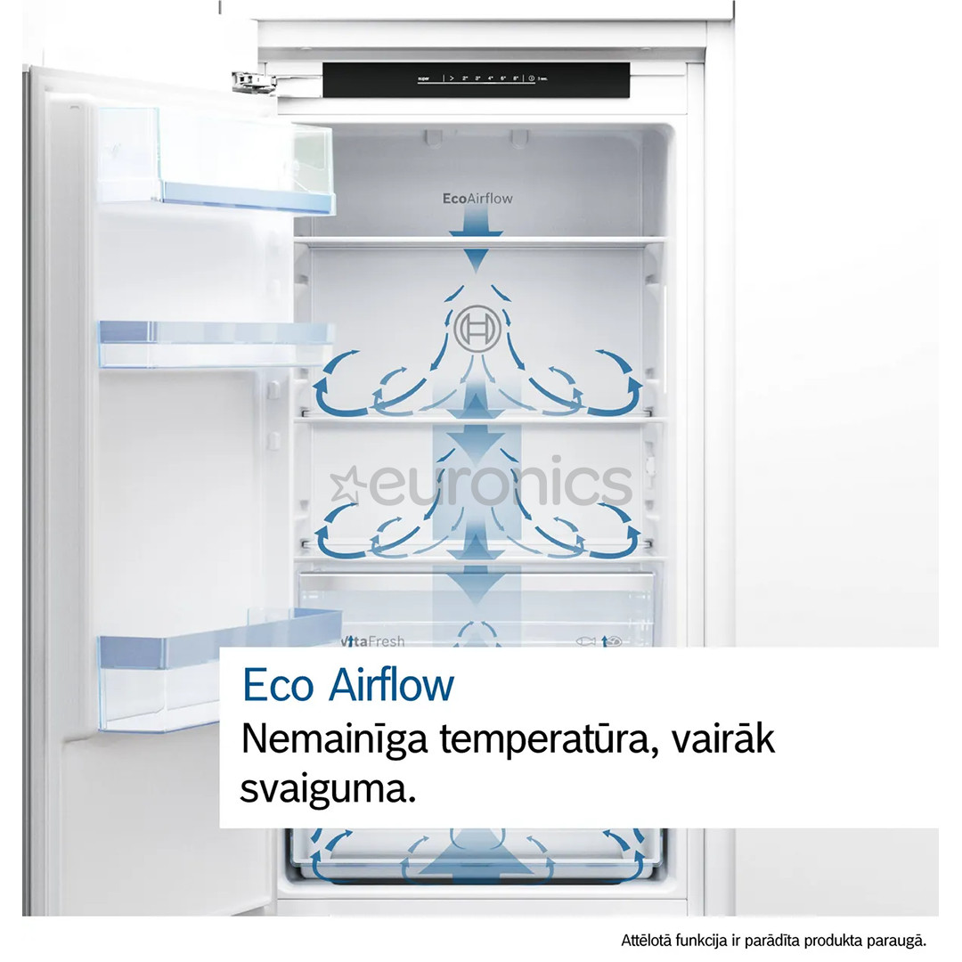 Bosch Series 2, 267 L, augstums 178 cm - Iebūvējams ledusskapis