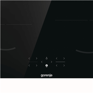 Gorenje, platums 59.5 cm, bez rāmja, melna - Iebūvējama indukcijas plīts virsma
