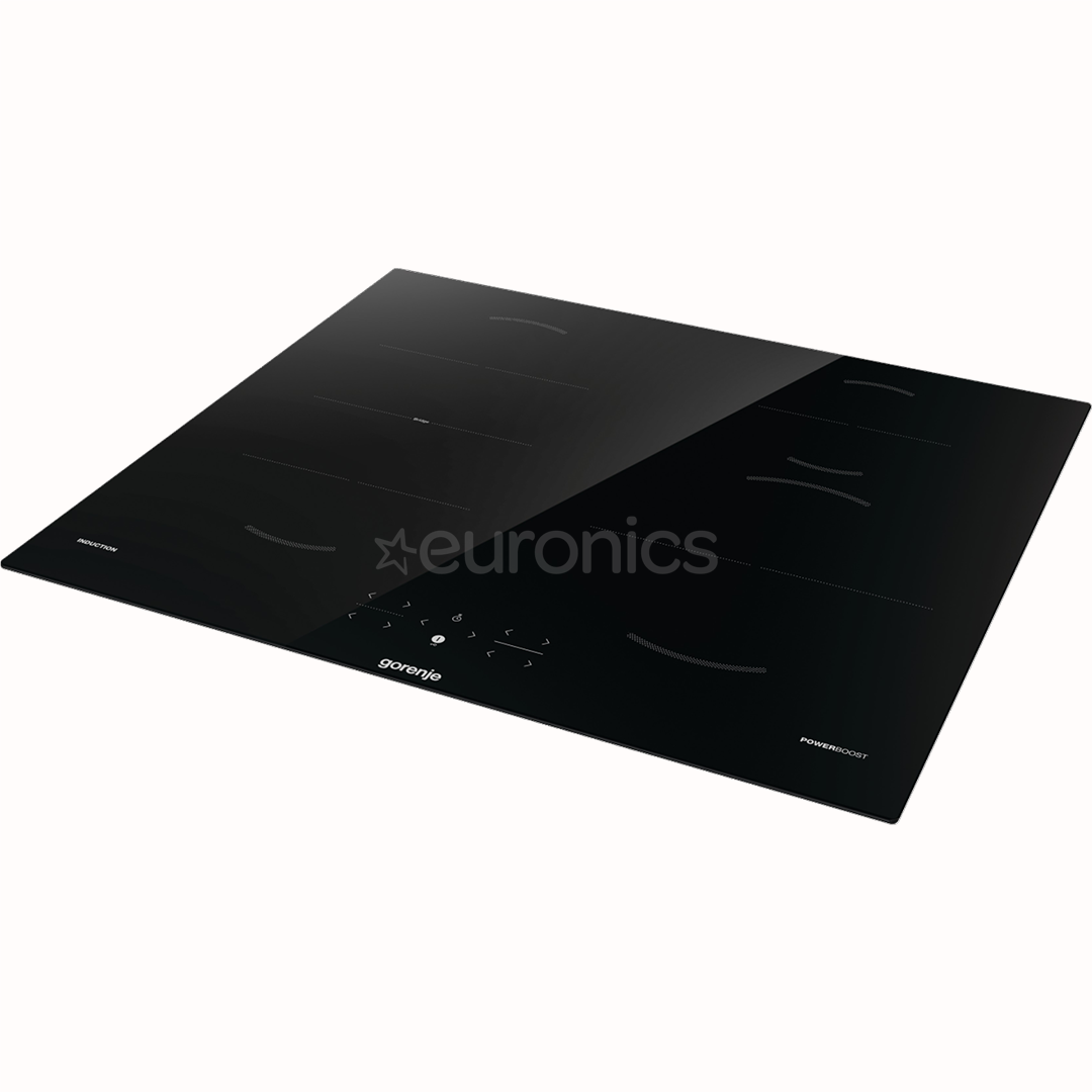 Gorenje, platums 59.5 cm, bez rāmja, melna - Iebūvējama indukcijas plīts virsma