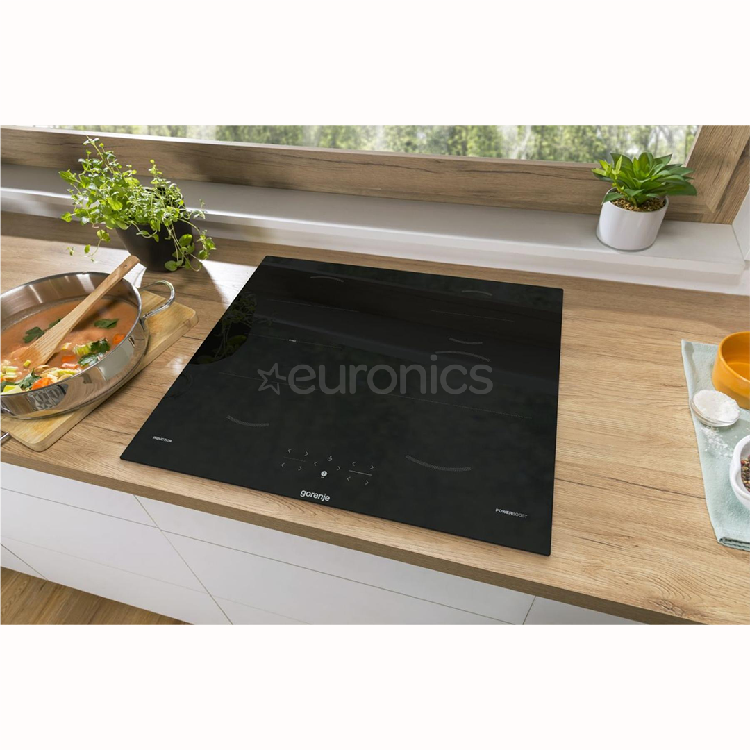 Gorenje, platums 59.5 cm, bez rāmja, melna - Iebūvējama indukcijas plīts virsma