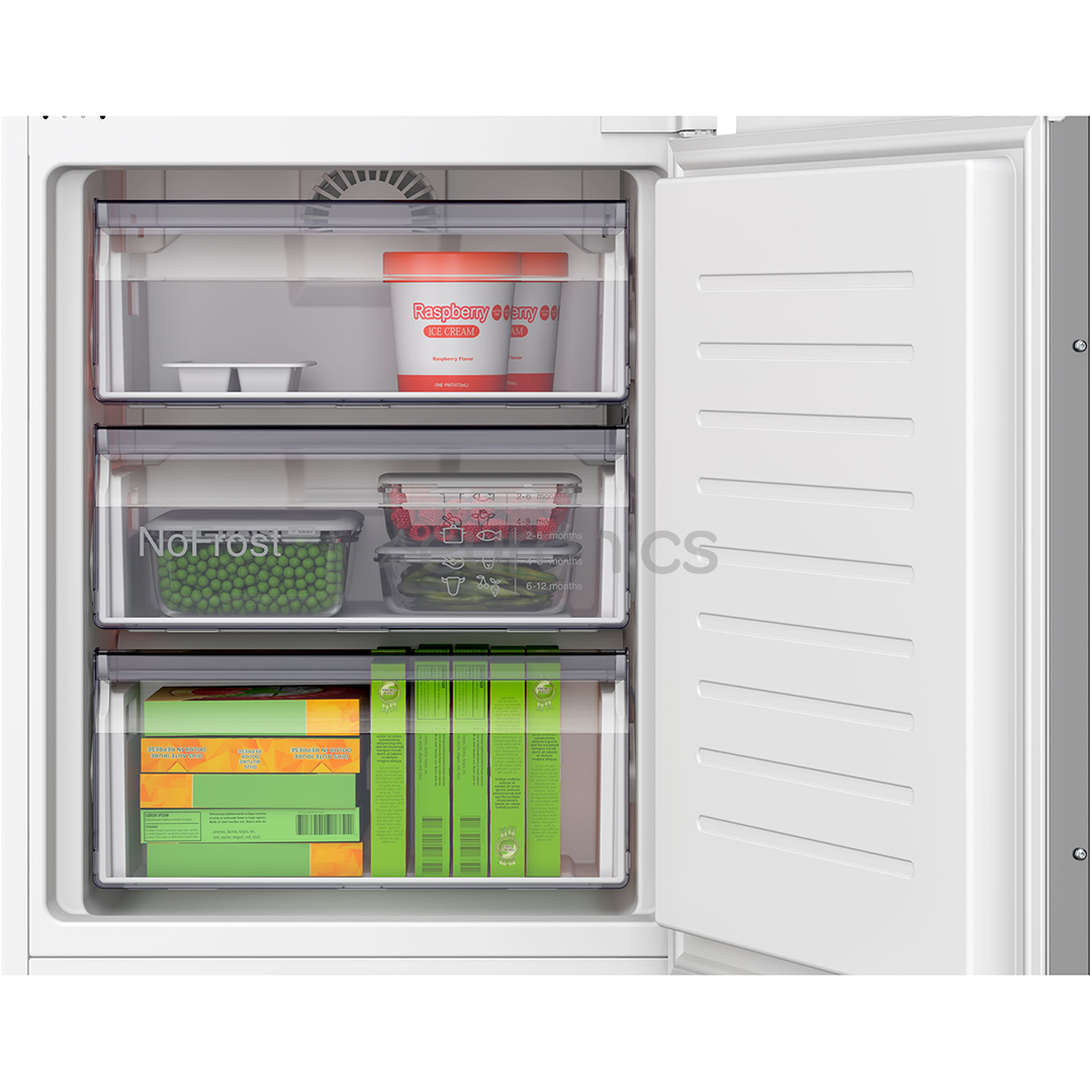 Bosch, Series 2, NoFrost, 290 L, augstums 194 cm - Iebūvējams ledusskapis