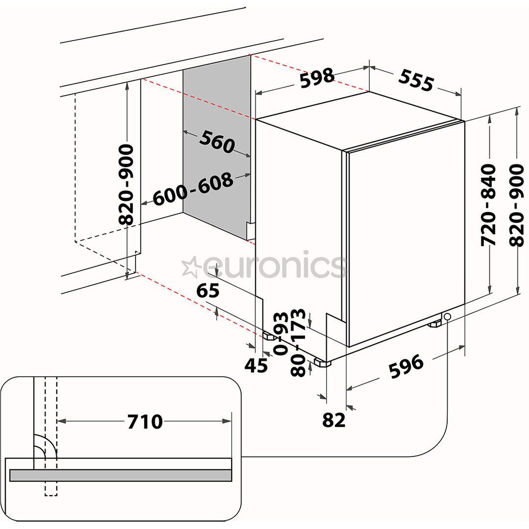 Whirlpool, 6th Sense, 15 komplekti, platums 60 cm - Iebūvējama trauku mazgājamā mašīna