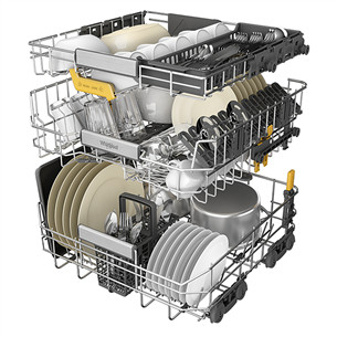 Whirlpool, 6th Sense, 15 komplekti, platums 60 cm - Iebūvējama trauku mazgājamā mašīna