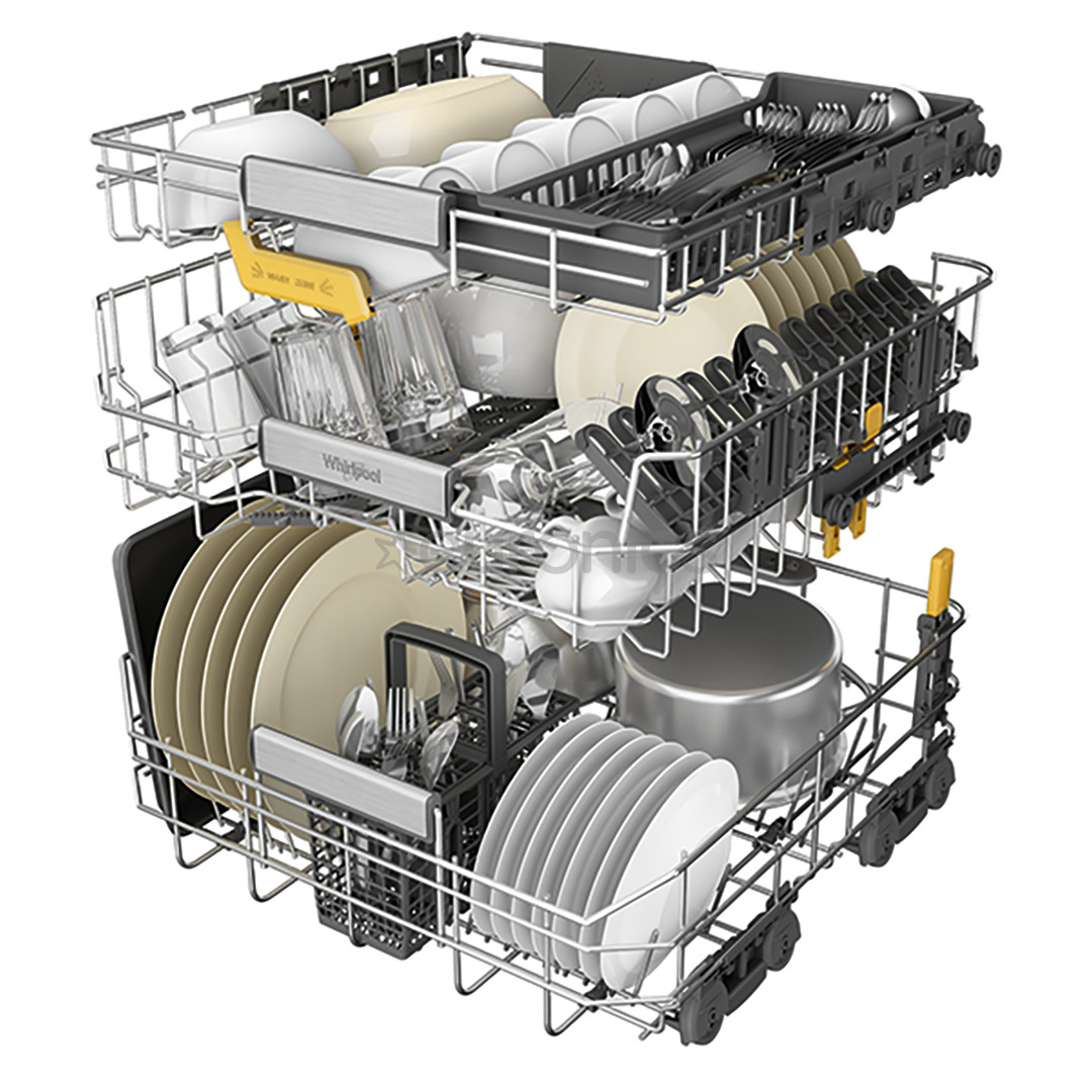 Whirlpool, 6th Sense, 15 komplekti, platums 60 cm - Iebūvējama trauku mazgājamā mašīna
