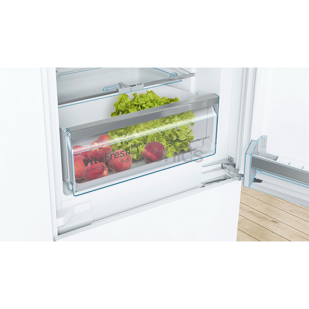 Bosch, Series 6, 270 L, height 178 cm - Built-in refrigerator