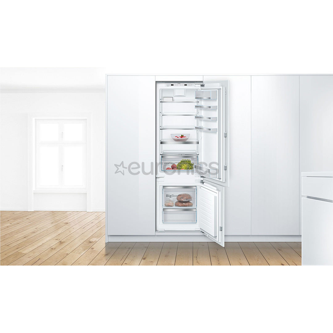 Bosch, Series 6, 270 L, height 178 cm - Built-in refrigerator