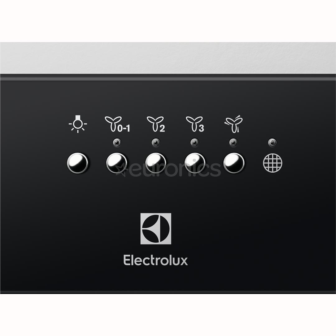 Electrolux, 600 m³/h, width 53 cm, black - Built-in cooker hood