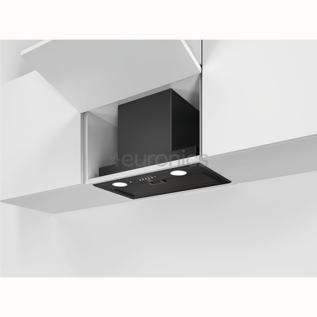 Electrolux, 600 m³/h, width 53 cm, black - Built-in cooker hood