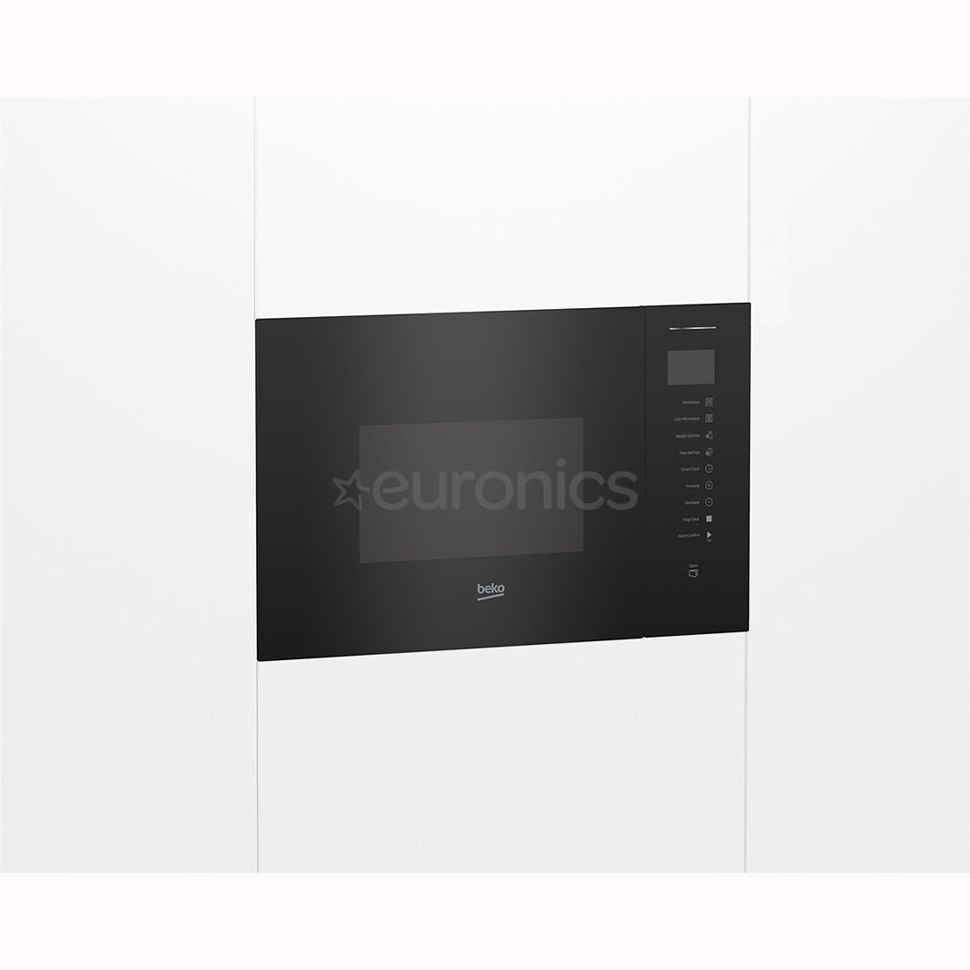 Beko, 25 L, 1450 W, black - Built-in microwave oven with grill