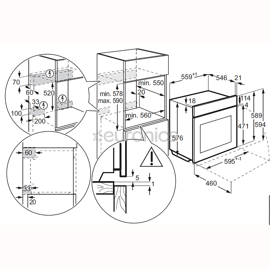 Electrolux 800 Series MealAssist, 70 L, black - Built-in steam oven