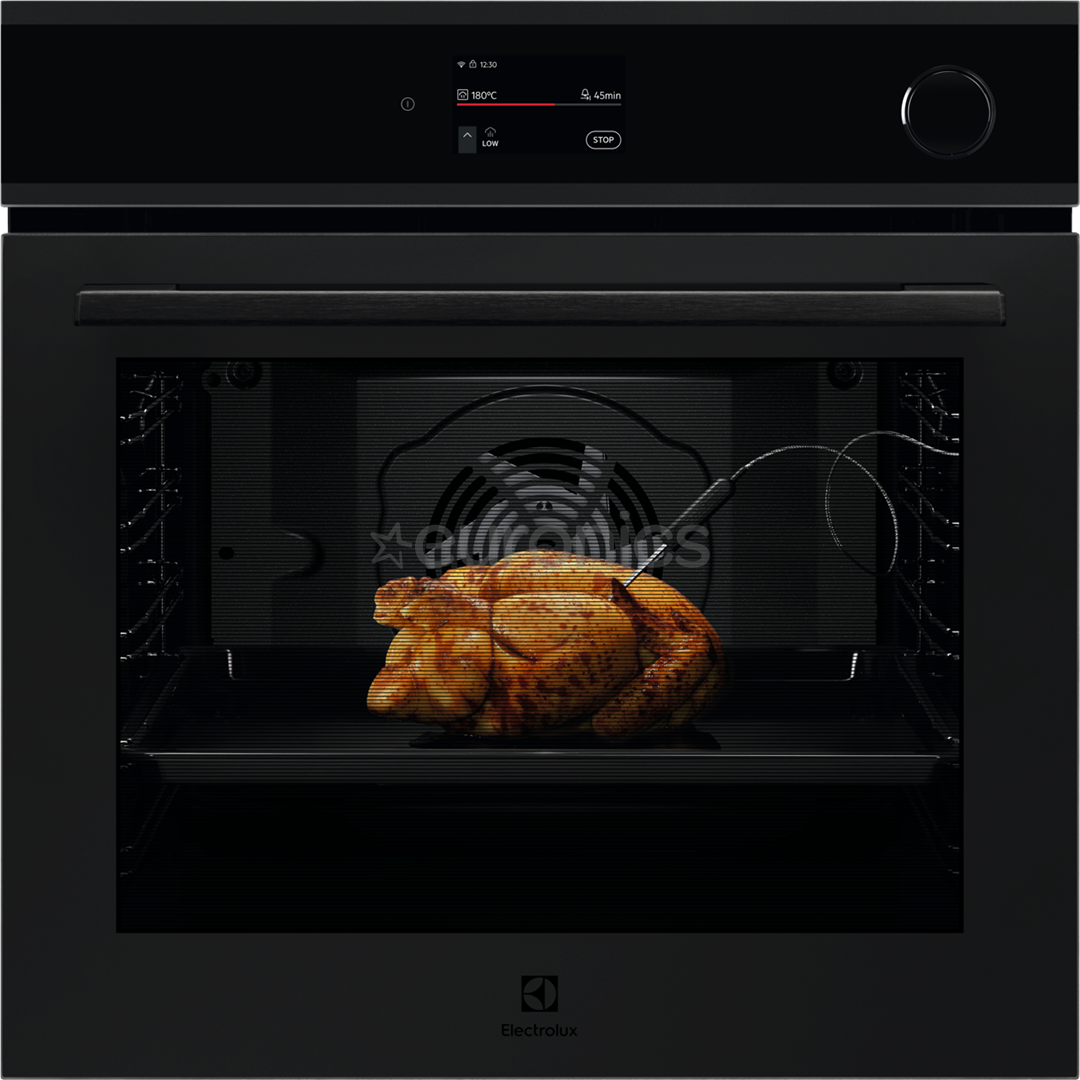 Electrolux 700 Series MealAssist ar SteamCrisp, 72 L, pirolītiskā tīrīšana, matēta melna - Iebūvējama tvaika cepeškrāsns