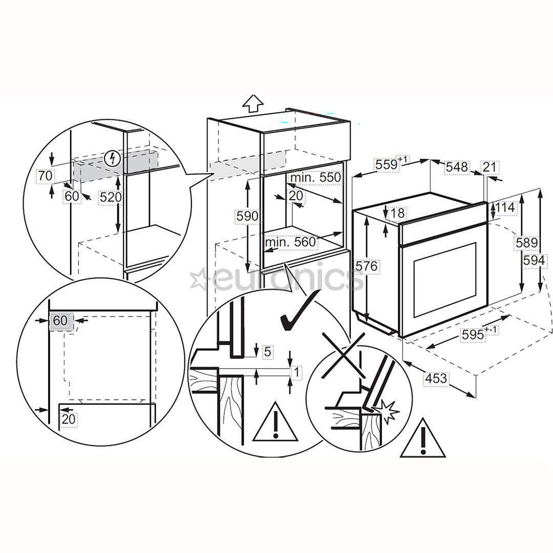 Electrolux 700 Series MealAssist with SteamCrisp, 72 л, пиролитическая очистка, матовый черный - Интегрируемый паровой духовой шкаф