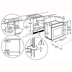 Electrolux 700 Series MealAssist, 71 л, пиролитическая очистка, черный - Интегрируемый духовой шкаф