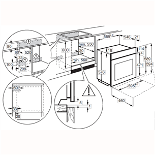 Electrolux 700 Series MealAssist, 71 L, pirolītiskā tīrīšana, melna - Iebūvējama elektriskā cepeškrāsns