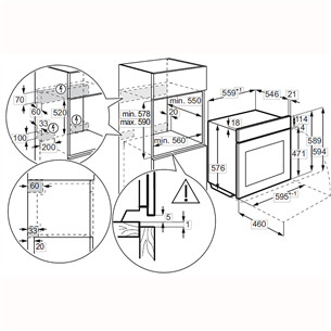 Electrolux 700 Series MealAssist, 71 л, пиролитическая очистка, черный - Интегрируемый духовой шкаф