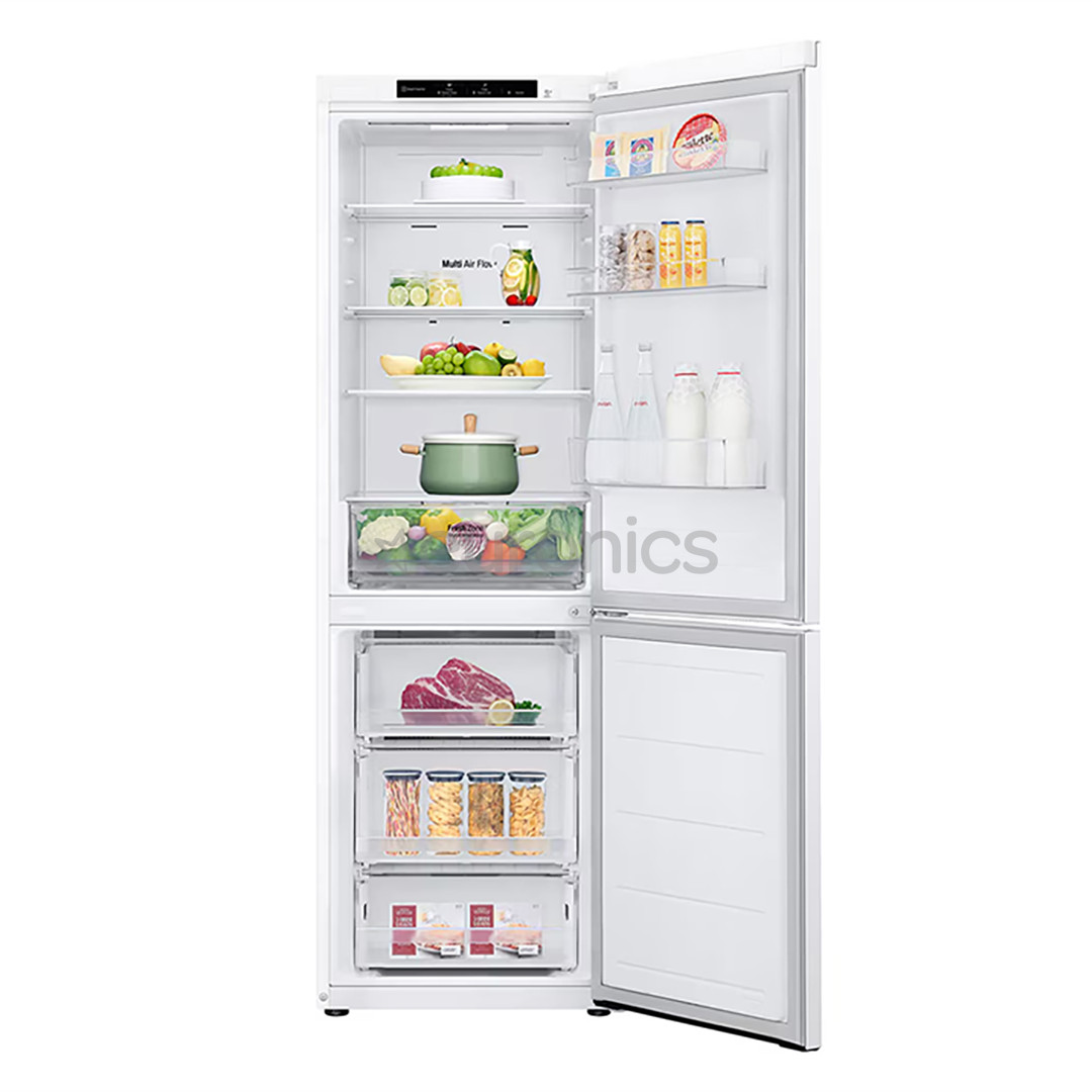 LG NatureFRESH, NoFrost, 344 л, высота 186 см, белый - Холодильник