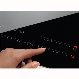 Electrolux 600 Series Bridge Hob2Hood, platums 59 cm, melna - Iebūvējama indukcijas plīts virsma