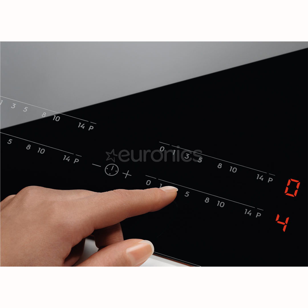 Electrolux 600 Series Bridge Hob2Hood, platums 59 cm, melna - Iebūvējama indukcijas plīts virsma
