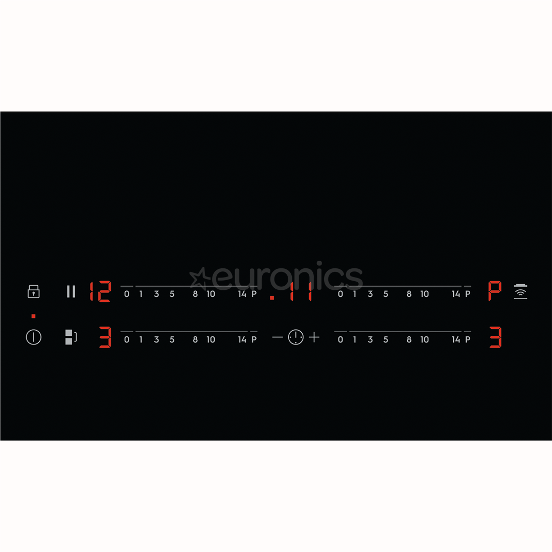 Electrolux 600 Series Bridge Hob2Hood, platums 59 cm, melna - Iebūvējama indukcijas plīts virsma