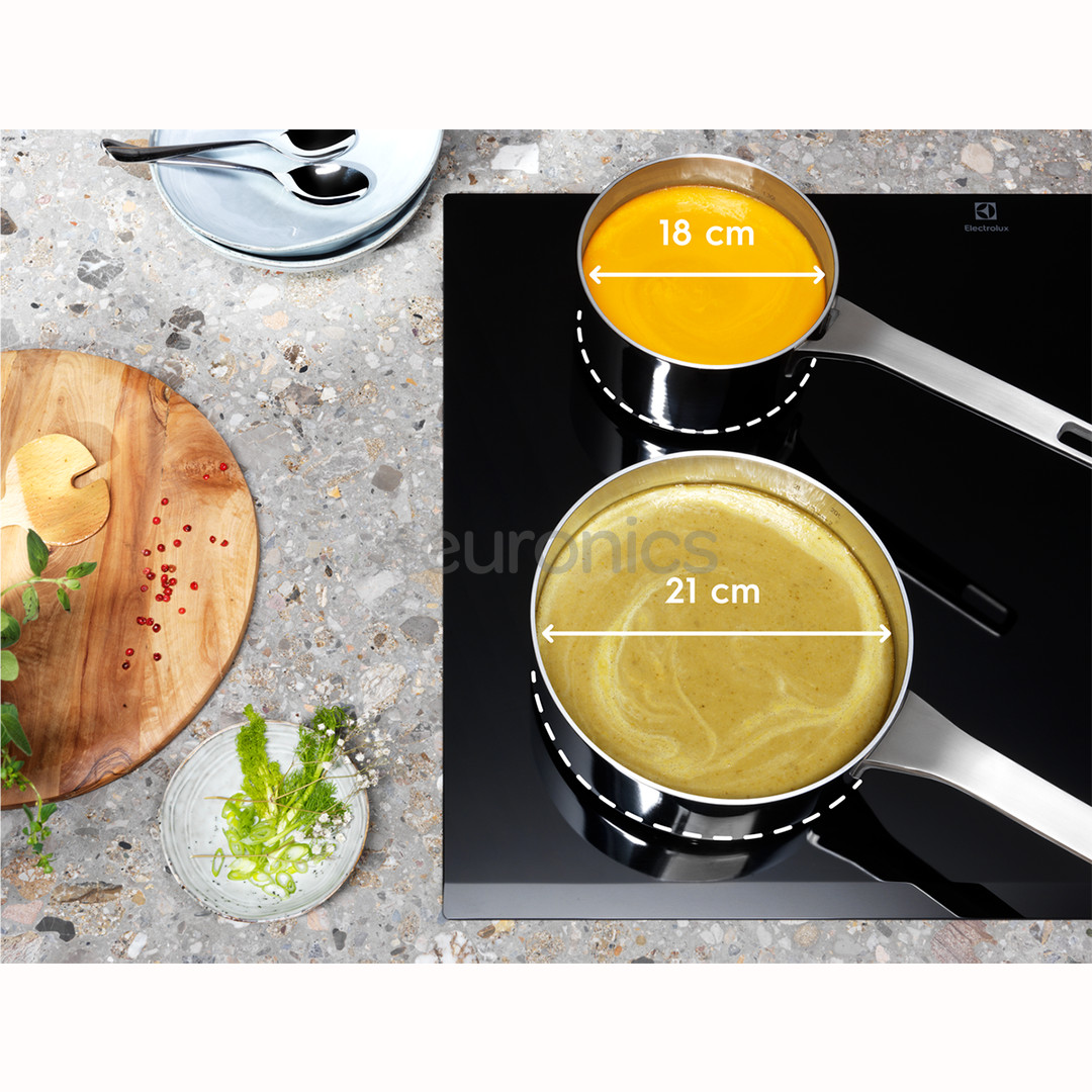 Electrolux 600 Series Bridge Hob2Hood, width 59 cm, black - Built-in induction hob