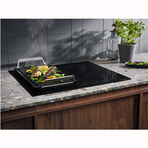 Electrolux 600 Series Bridge Hob2Hood, platums 59 cm, melna - Iebūvējama indukcijas plīts virsma