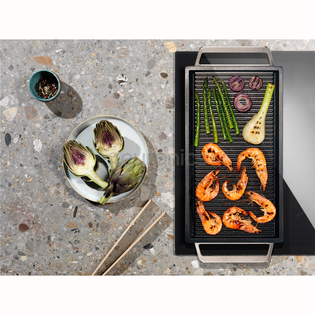 Electrolux 600 Series Bridge Hob2Hood, platums 59 cm, melna - Iebūvējama indukcijas plīts virsma