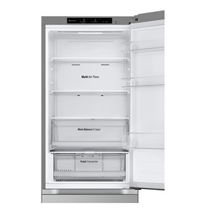 LG, NoFrost, 344 л, высота 186 см, серебристый - Холодильник