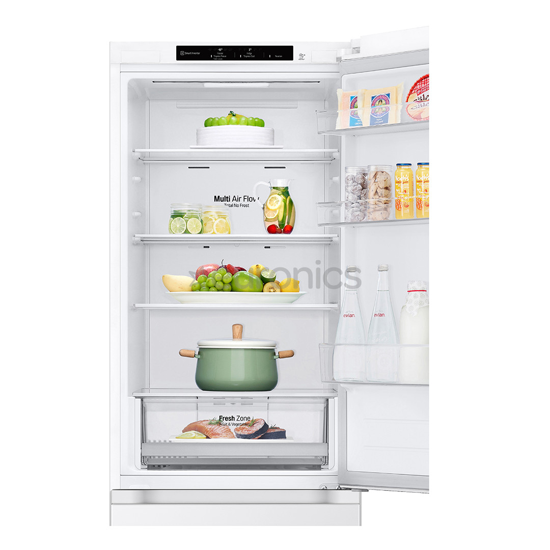 LG NatureFRESH, NoFrost, 344 л, высота 186 см, белый - Холодильник