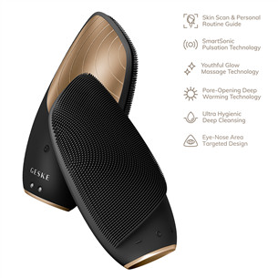 Geske Sonic Thermo Facial Brush | 6 in 1, pelēka - Ierīce sejas ādas kopšanai