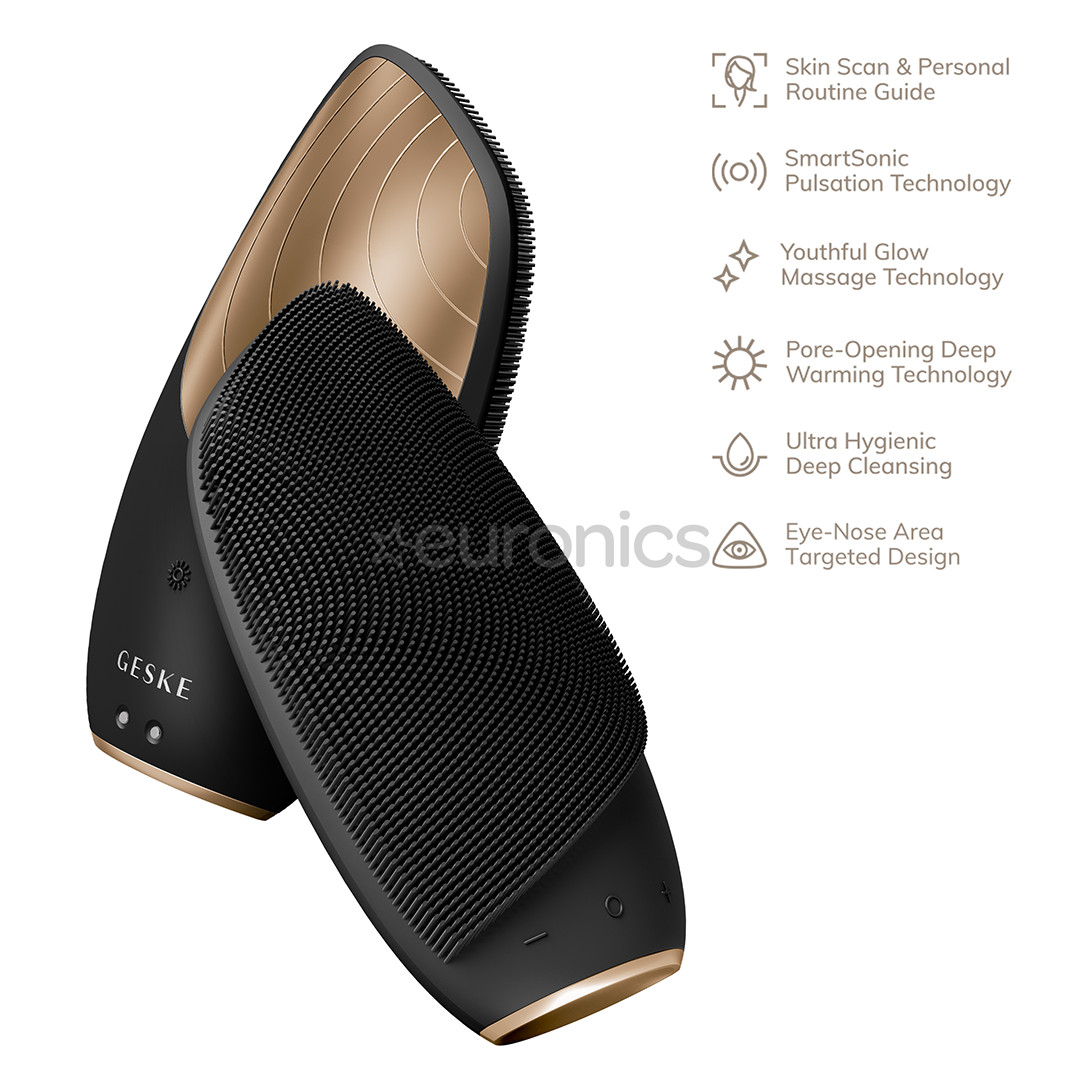 Geske Sonic Thermo Facial Brush | 6 in 1, pelēka - Ierīce sejas ādas kopšanai