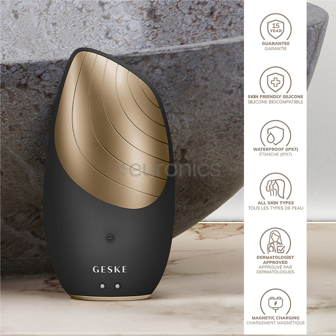 Geske Sonic Thermo Facial Brush | 6 in 1, pelēka - Ierīce sejas ādas kopšanai