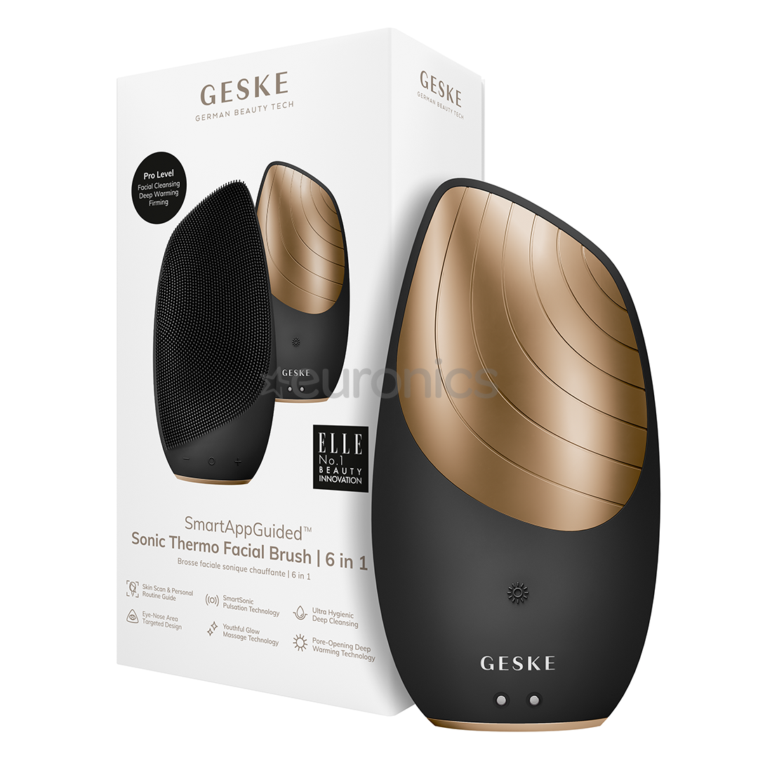 Geske Sonic Thermo Facial Brush, 6 в 1, серый - Прибор для очищения лица