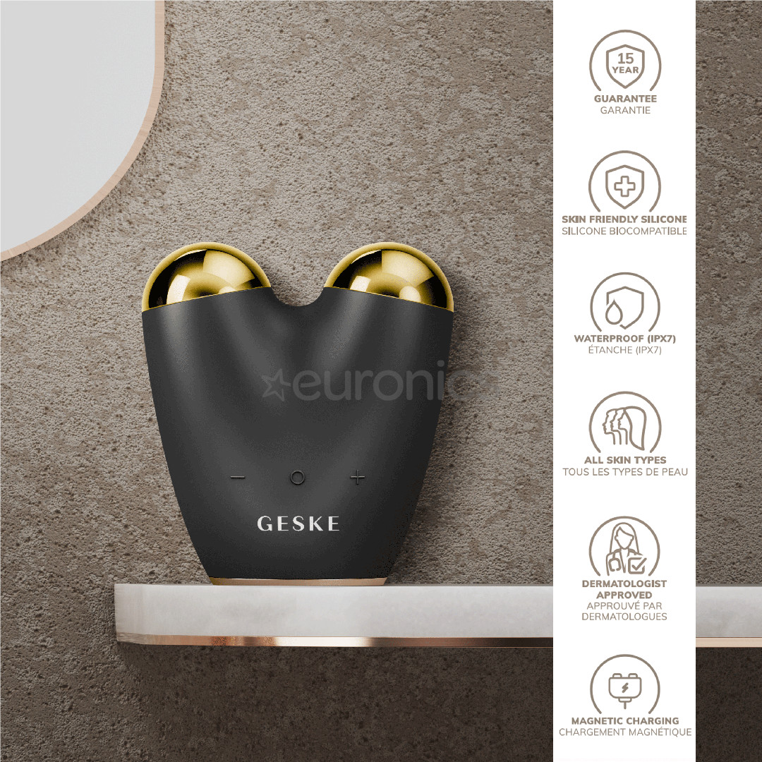 Geske SmartAppGuided, MicroCurrent Face-Lifter | 6 in 1, pelēka - Ierīce sejas ādas liftingam