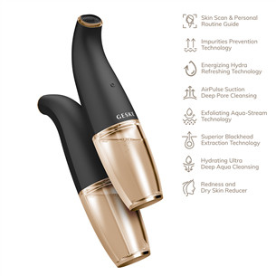 Geske SmartAppGuided, Aqua-Stream Face Cleanser | 8 in 1, pelēka - Ierīce sejas ādas attīrīšanai