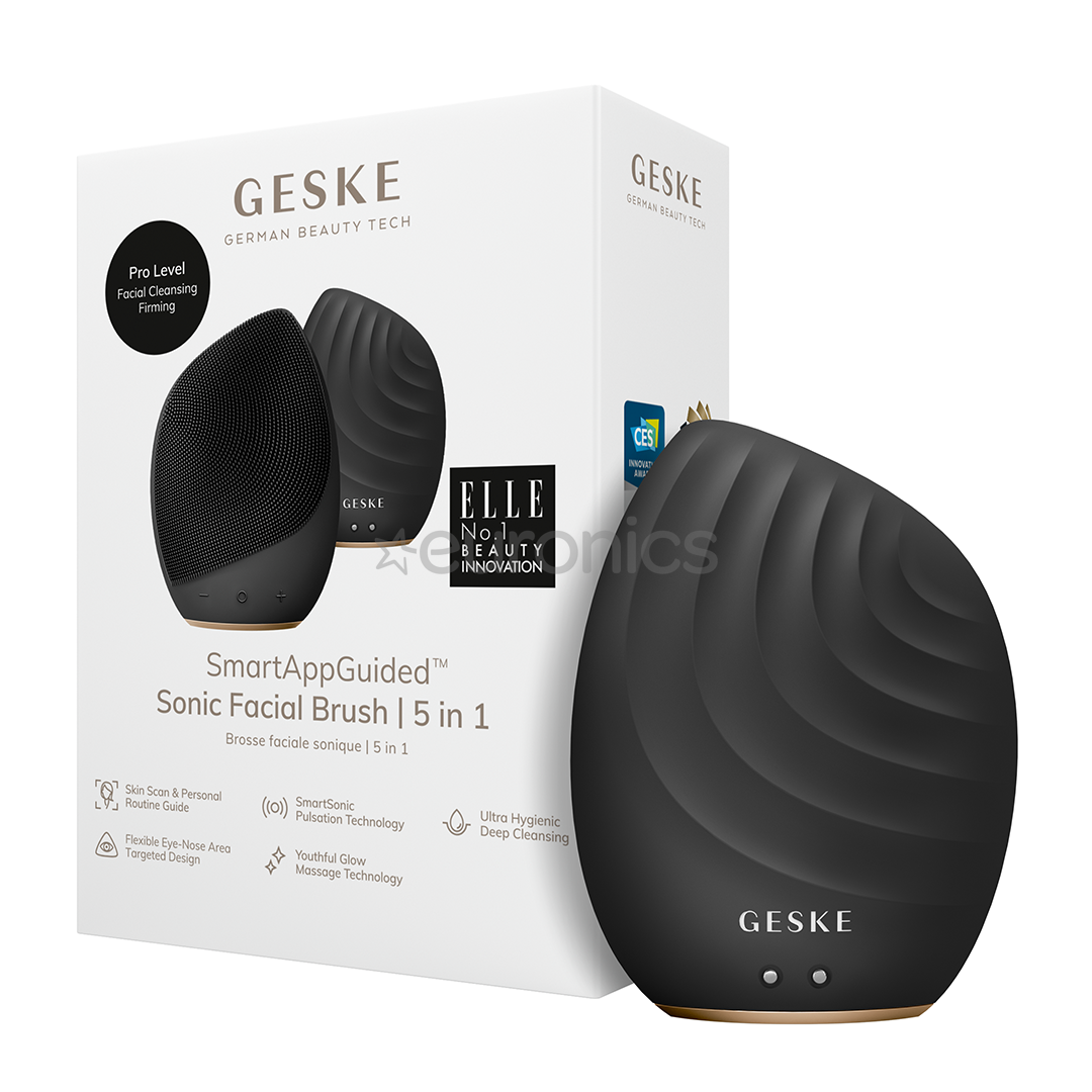 Geske Sonic Facial Brush, 5 в 1, серый - Щеточка для очищения лица