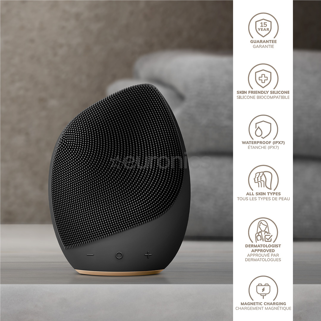 Geske Sonic Facial Brush | 5 in 1, pelēka - Ierīce sejas ādas kopšanai