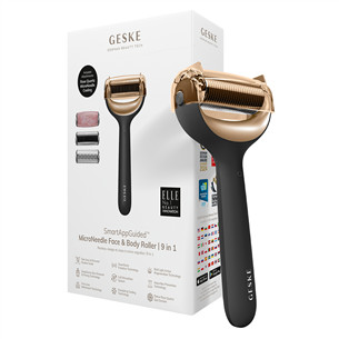 Geske MicroNeedle Face & Body Roller | 9 in 1, pelēka - Ierīce sejas ādas kopšanai MICRONEEDLE