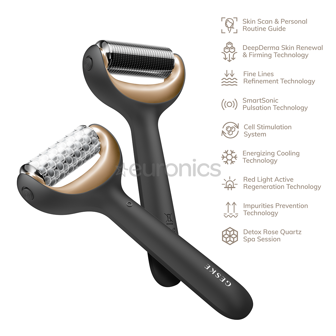Geske MicroNeedle Face & Body Roller | 9 in 1, grey - Facial skincare device