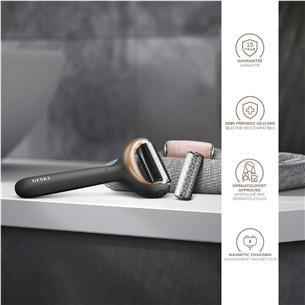 Geske MicroNeedle Face & Body Roller | 9 in 1, pelēka - Ierīce sejas ādas kopšanai