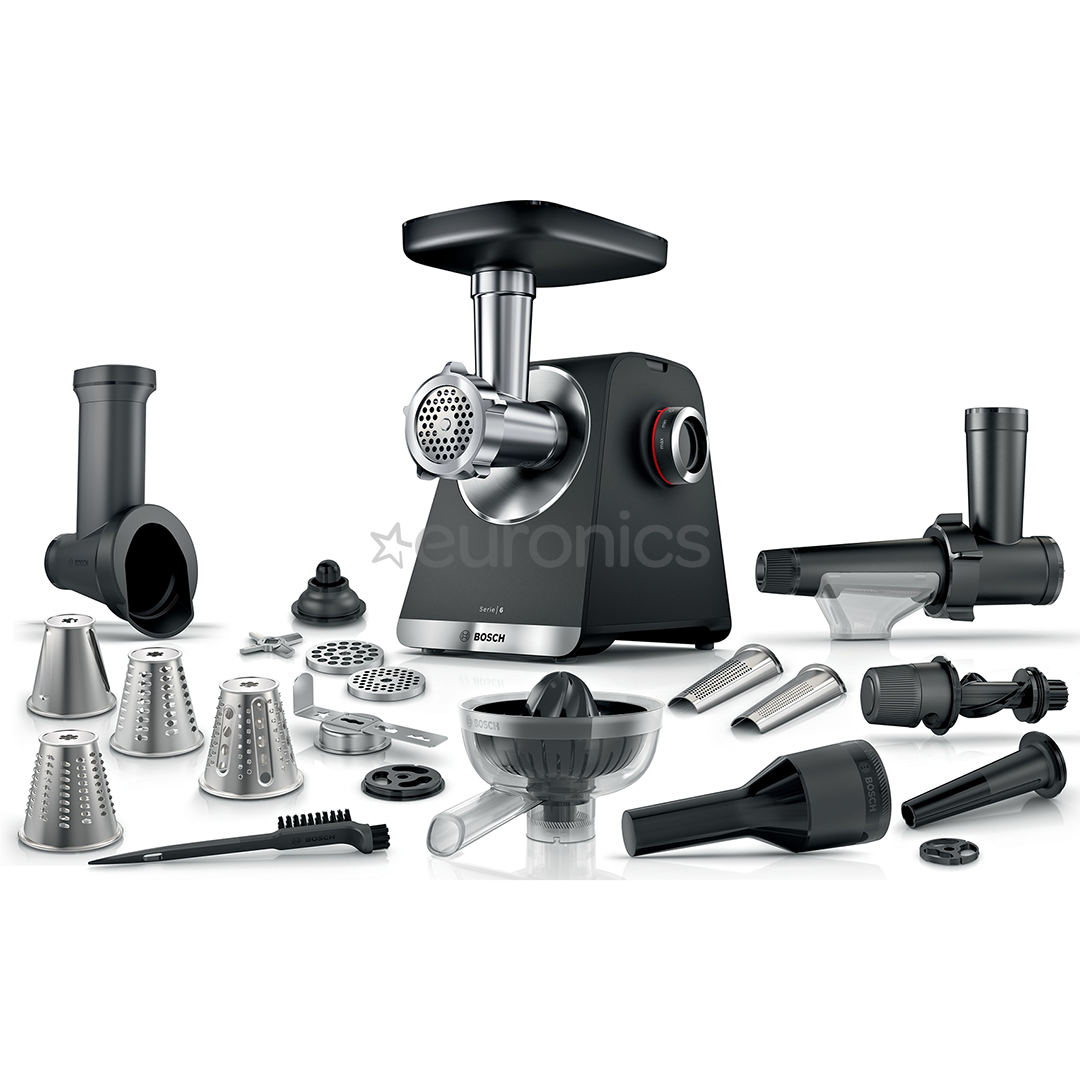 Bosch MultiPower, Series 6, 2100 W, melna - Gaļas maļamā mašīna