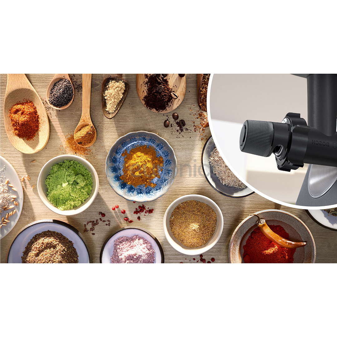 Bosch MultiPower, Series 6, 2100 W, melna - Gaļas maļamā mašīna