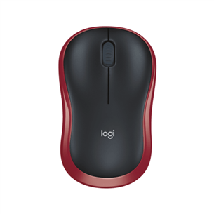 Logitech M185, sarkana - Bezvadu datorpele 910-002237