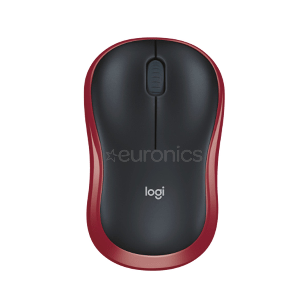 Logitech M185, sarkana - Bezvadu datorpele