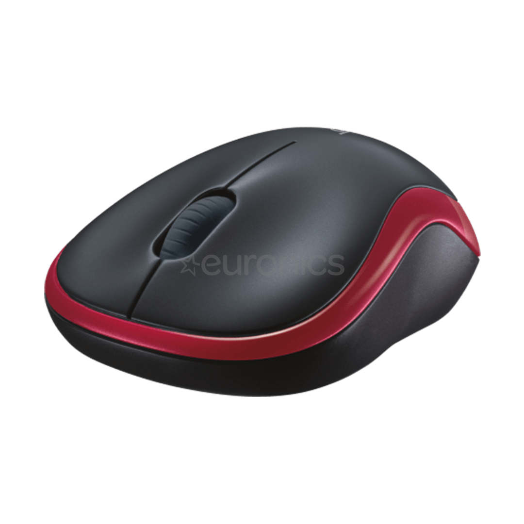 Logitech M185, sarkana - Bezvadu datorpele