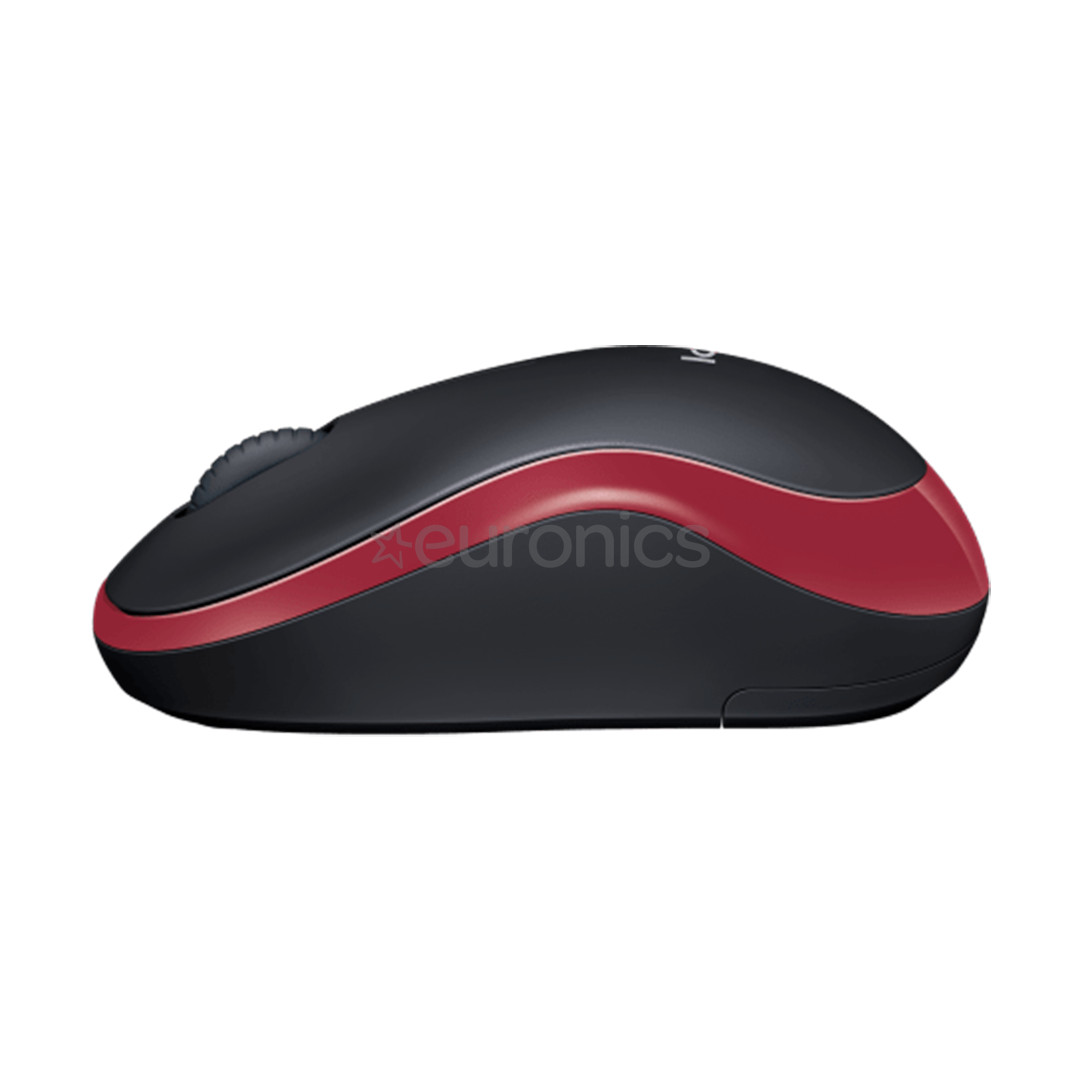 Logitech M185, sarkana - Bezvadu datorpele